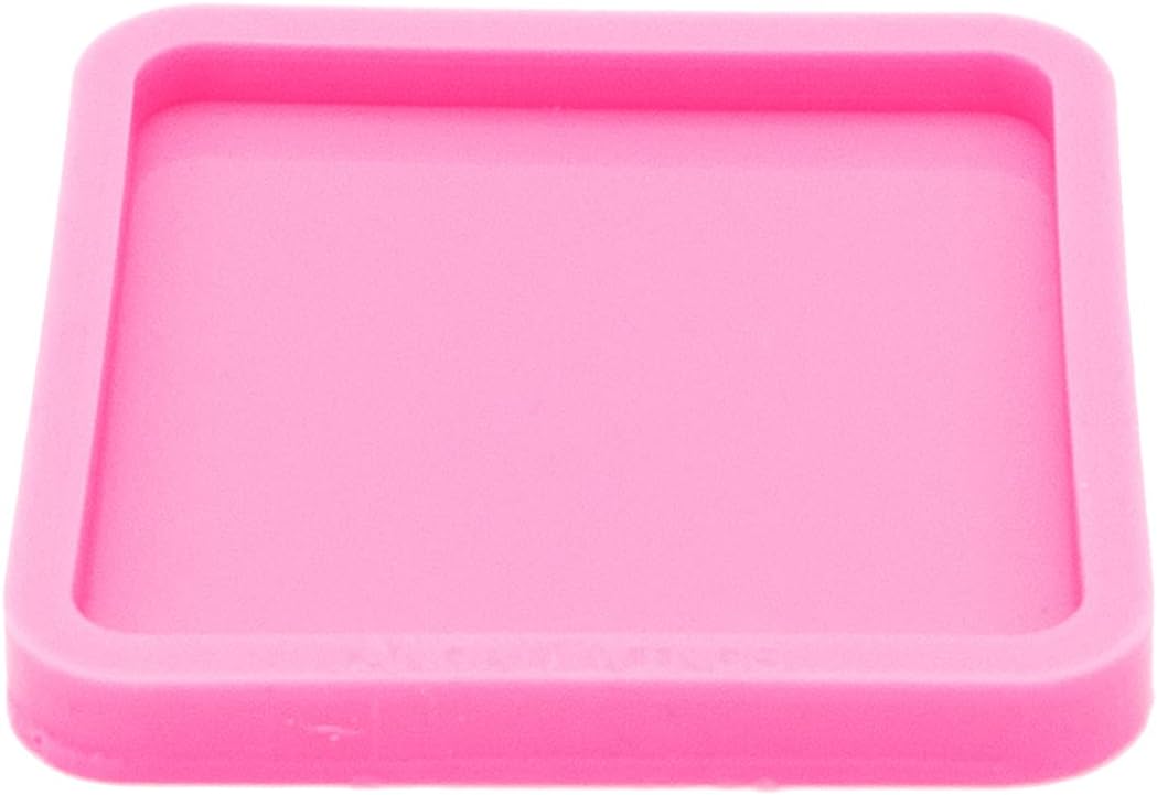 Super Shiny 9cm/3.54inch Square Shape Resin Coaster Mold Tray Silicone Molds Epoxy Resin Casting Molds DIY Geode