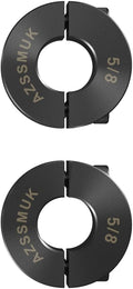 Double Split Clamp-On Shaft Collars of Metal 5/8" Bore w/Set Screw,2-piece