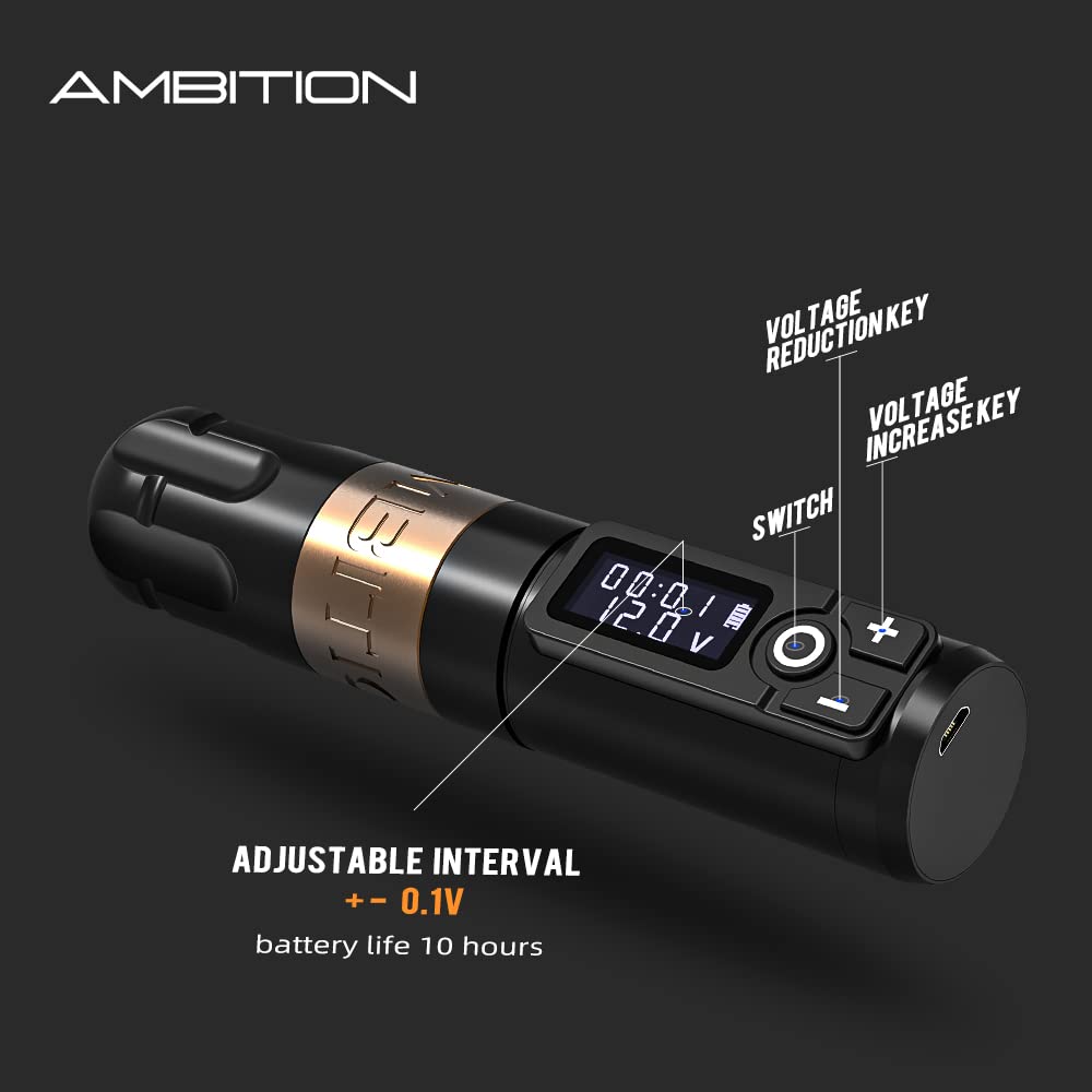 Soldier Wireless Tattoo Machine Kit Complete Rotary Coreless Motor Tattoo Pen Kit with Extra 2400mAh Battery 80pcs