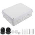 LeMotech Junction Box, Electrical Box IP65 Water Resistant Dustproof ABS Plastic Project Enclosure for Electronics White 10 x 7.9 x 3.1 inch
