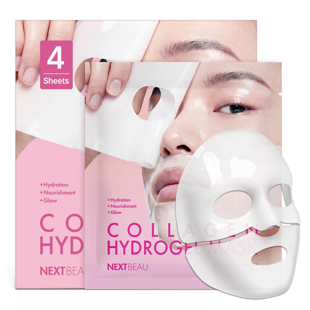 Collagen Hydrogel Face Mask, Pack of 4, 34g Each