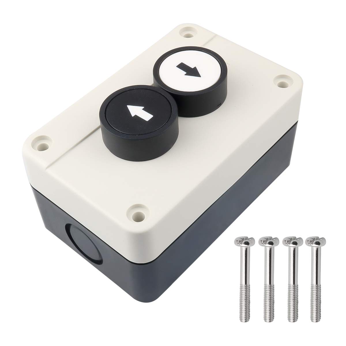 Push Button Switch Station Momentary NO White, NO Black, 380V 10A