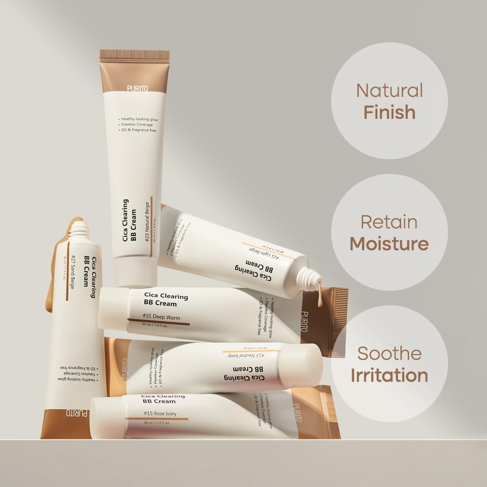 Cica Clearing BB Cream #21 Light Beige 1 fl.oz / 30ml, Vegan bb cream, tinted