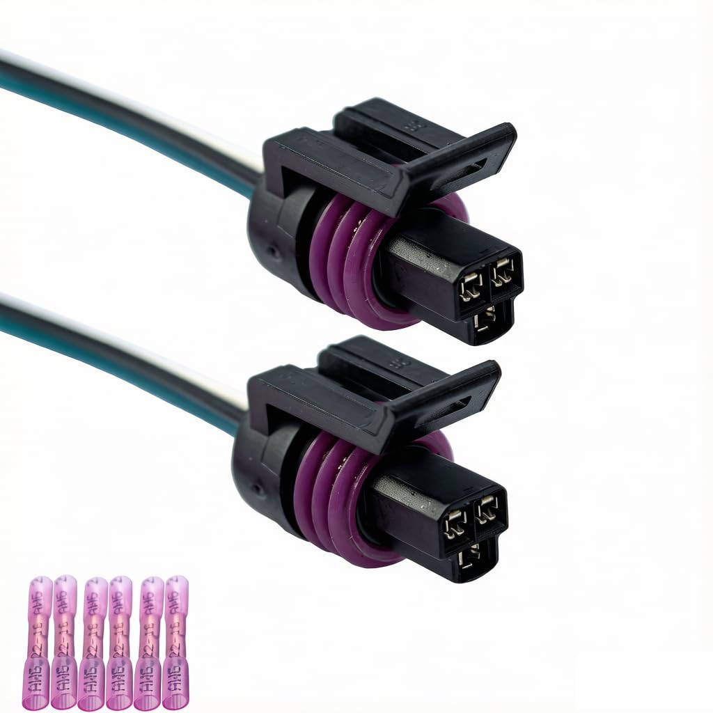 2Pcs Oil Pressure Sensor Connector Pigtail 5C3Z-12224-A LS1 LS6