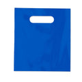 Plastic Merchandise Bag with Die Cut Handle, 7-3/4" x 9" Size, 2 Mil Bag, 100 Pack, Blue