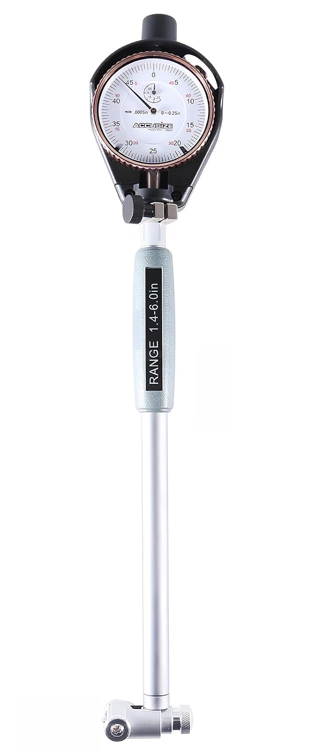 Accusize Dial Bore Gauge Set, 1.4-6", 0.0005" Graduation