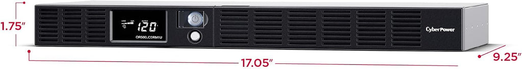 OR500LCDRM1U Smart App LCD UPS Battery Backup and Surge Protector, 500VA/300W, 6 Outlets, AVR, 1U Rackmount, UL