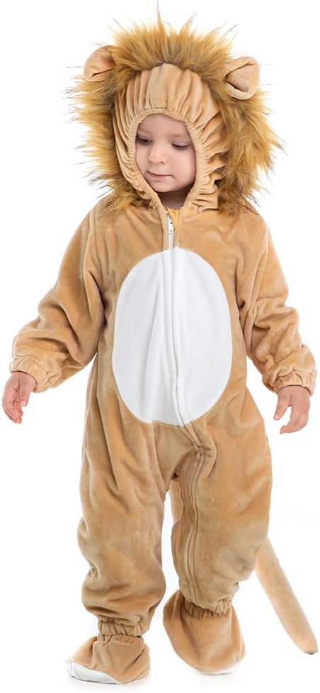 Baby Lion Costume Newborn, Infant and Toddler Boys Girls 0-4T | 90% Upgraded Flannel Fleece/ 10% Spandex, Versatile