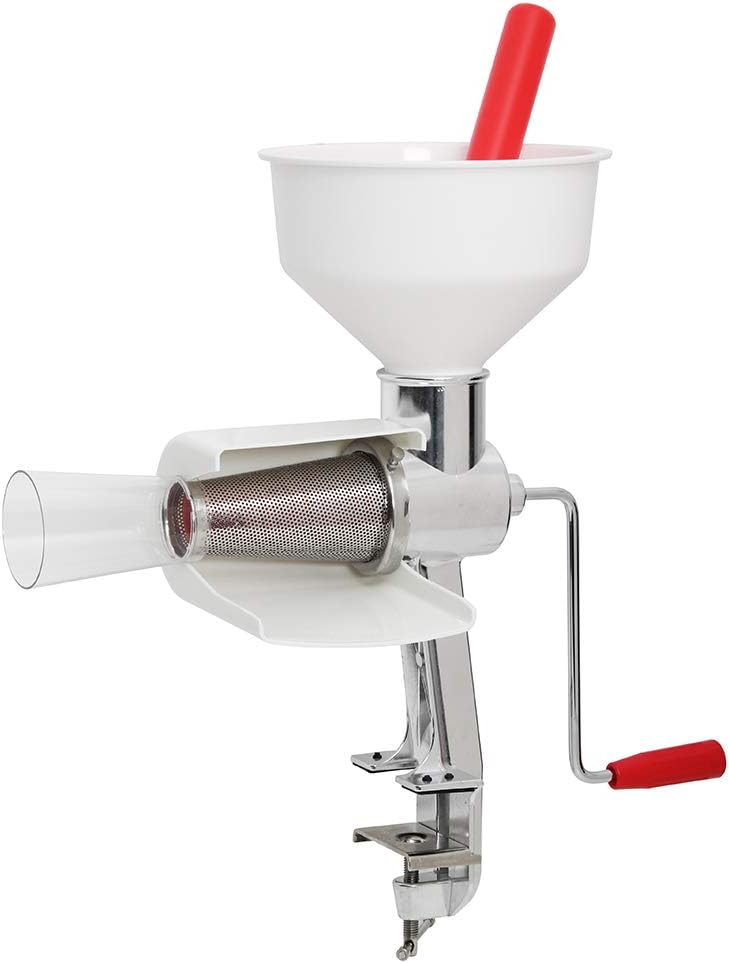 Johnny Apple Sauce Maker, Tomato Sauce Maker, Remove Skins & Seeds From Produce, Model 250 Clamp Based Food Strainer