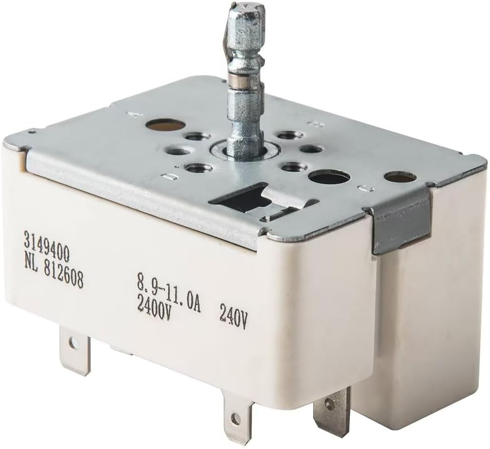 WP3149400 Switch for Whirlpool Stove Parts Durable, 311846, 311858, 3148954, 311859, 310180, 314140, W10295573, 99989662, PS336989, White, NT-R68A