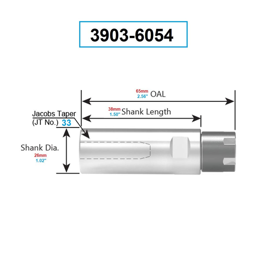 HHIP 3903-6054 ER20 Collet and Drill Chuck with JT33 Sleeve