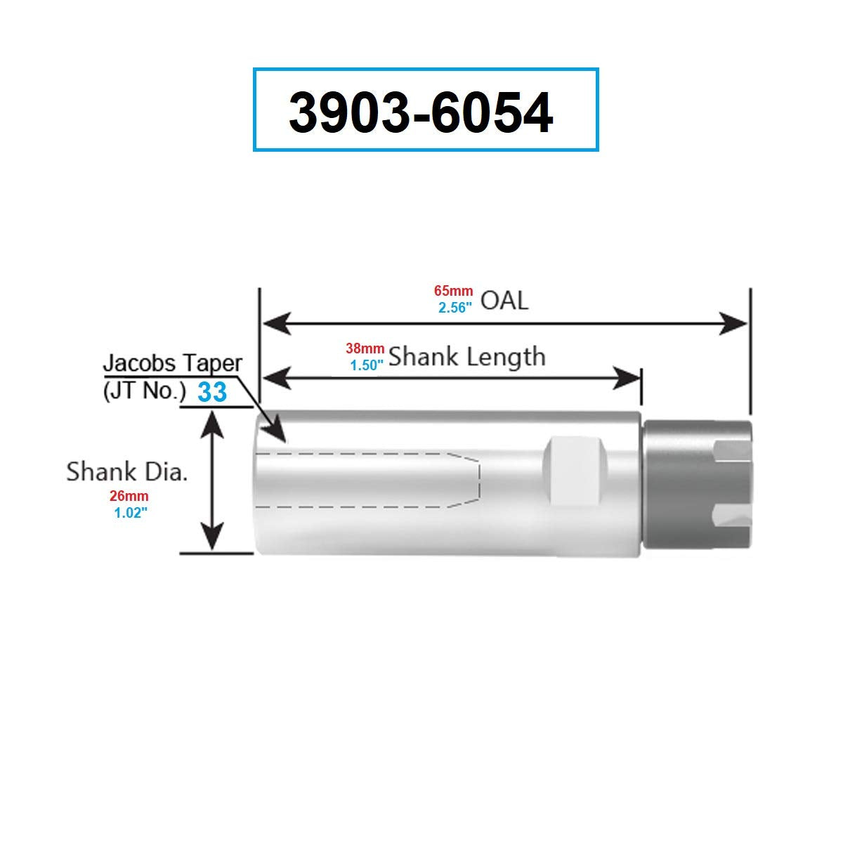 HHIP 3903-6054 ER20 Collet and Drill Chuck with JT33 Sleeve