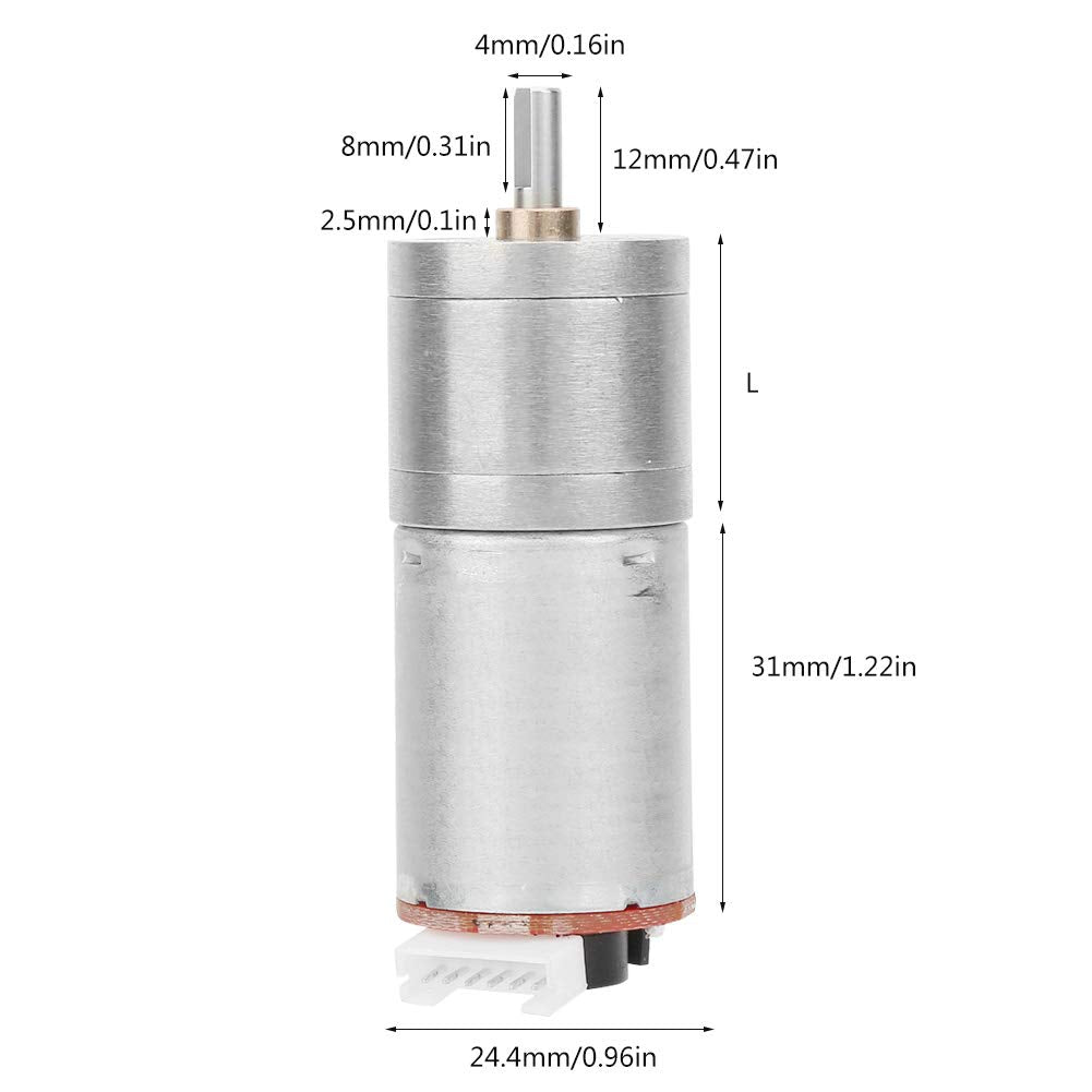 WALFRONT DC Gear Motor Speed Reduction DC Motor, 12V (RPM 60)