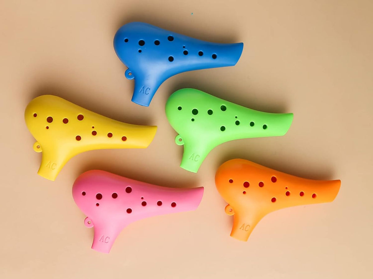Plastic Ocarina Instrument 12 Hole Ocarina Alto C 12-Hole Easy Instrument (Blue)