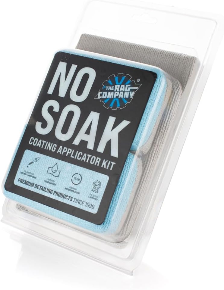 No Soak Coating Applicator Kit - Microfiber Coating Sponges with Soak Barrier Plus 3 Scratchless and Edgeless 70/30