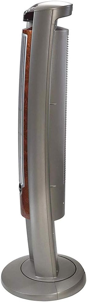 Lasko Oscillating Tower Fan with Remote - 42" Tall – Gray/Woodgrain