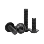 M6 x 20mm (20 Pack) Flanged Button Head Hex Socket Cap Screws Bolts, Hex Drive Bright Finish Fully Machine Thread, Black Oxide 304 Stainless Steel 18-8 Screws