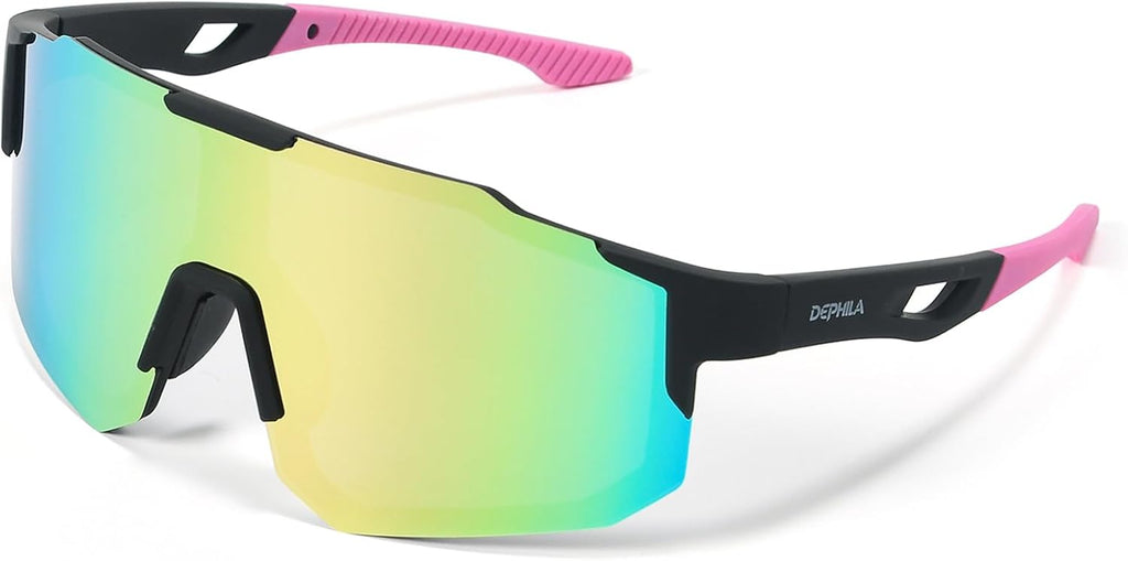 Polarized Sports Sunglasses for Men Women, Sunglasses for Teens Baseball, Biking, Cycling with UV400 Protection