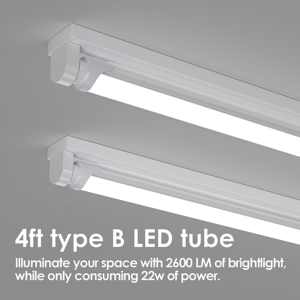 4FT T8 T12 LED Tubes 25-Pack, Type B Double-Ended Frosted 6000K