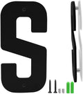5 Inch Black Aluminum Floating House Address Numbers and Letters for Outside, Modern Metal Door Numbers for Home