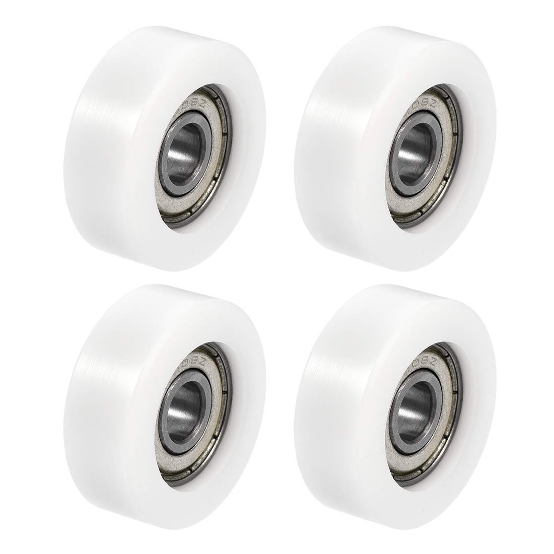 uxcell 4pcs 608ZZ Ball Bearing Guide Pulley Roller Round Wheel 8x32x12mm