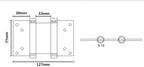 5 Inch 304 Stainless Steel Double Action Spring Hinges, 1 Pair