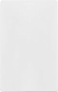 Mid-Size Screwless Blank Wall Plate, 1-Gang Outlet Cover, 1 Pack, White | Medium size 4.88" x 3.11", hide gaps, holes