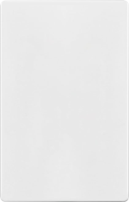 Mid-Size Screwless Blank Wall Plate, 1-Gang Outlet Cover, 1 Pack, White | Medium size 4.88" x 3.11", hide gaps, holes