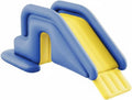 Inflatable Wide-Slide Design Kids Slide with Guardrail Easy to Clean Activity Toy for Indoor, Blue