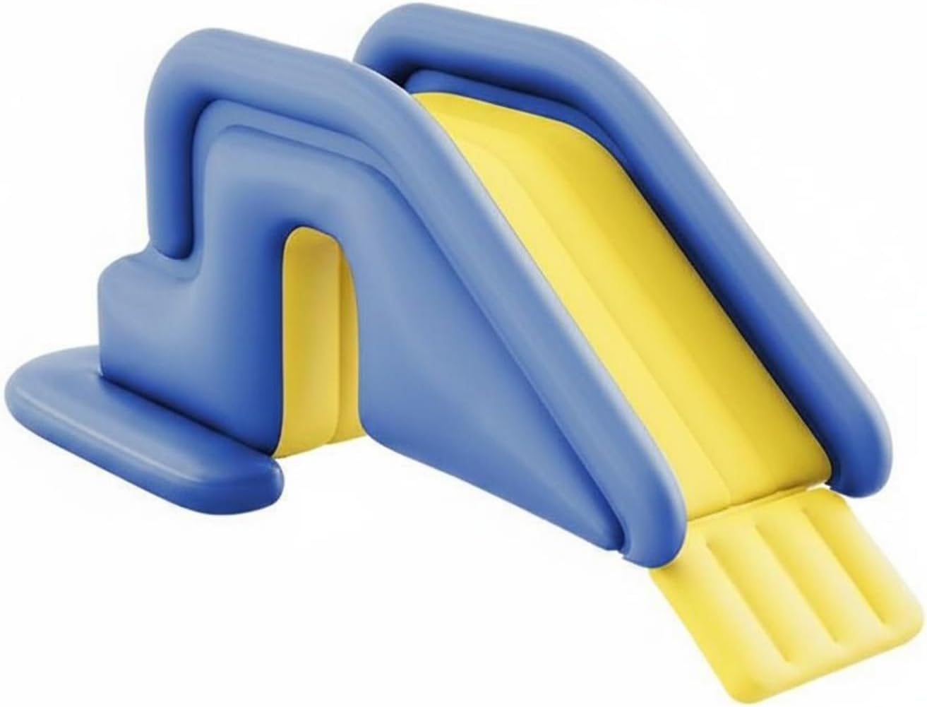 Inflatable Wide-Slide Design Kids Slide with Guardrail Easy to Clean Activity Toy for Indoor, Blue