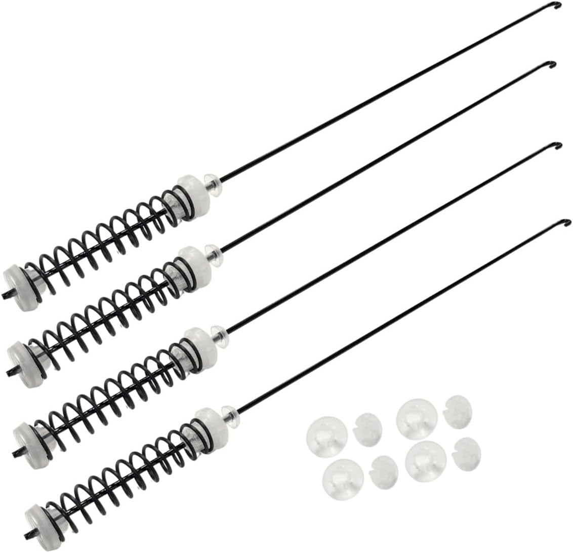 Washing Machine Damper Suspension Rod Kit Compatible with Whirlpool Model Numbers WTW4810BQ1, WTW4810EW0, WTW4810EW1