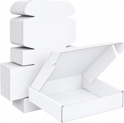All White Corrugated Mailer Box 11x8¾x2 Inch, Pack of 50, B Flute