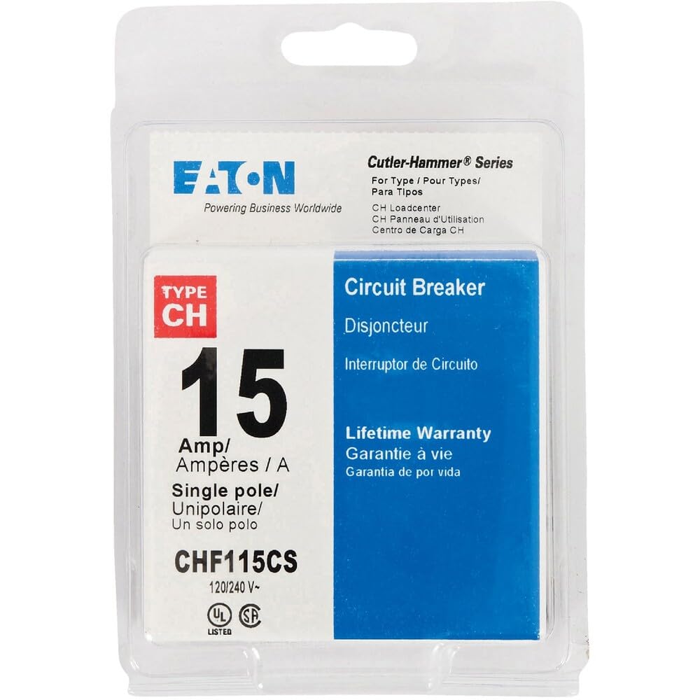 Cutler Hammer Single Pole Circuit Breaker 15 Amp