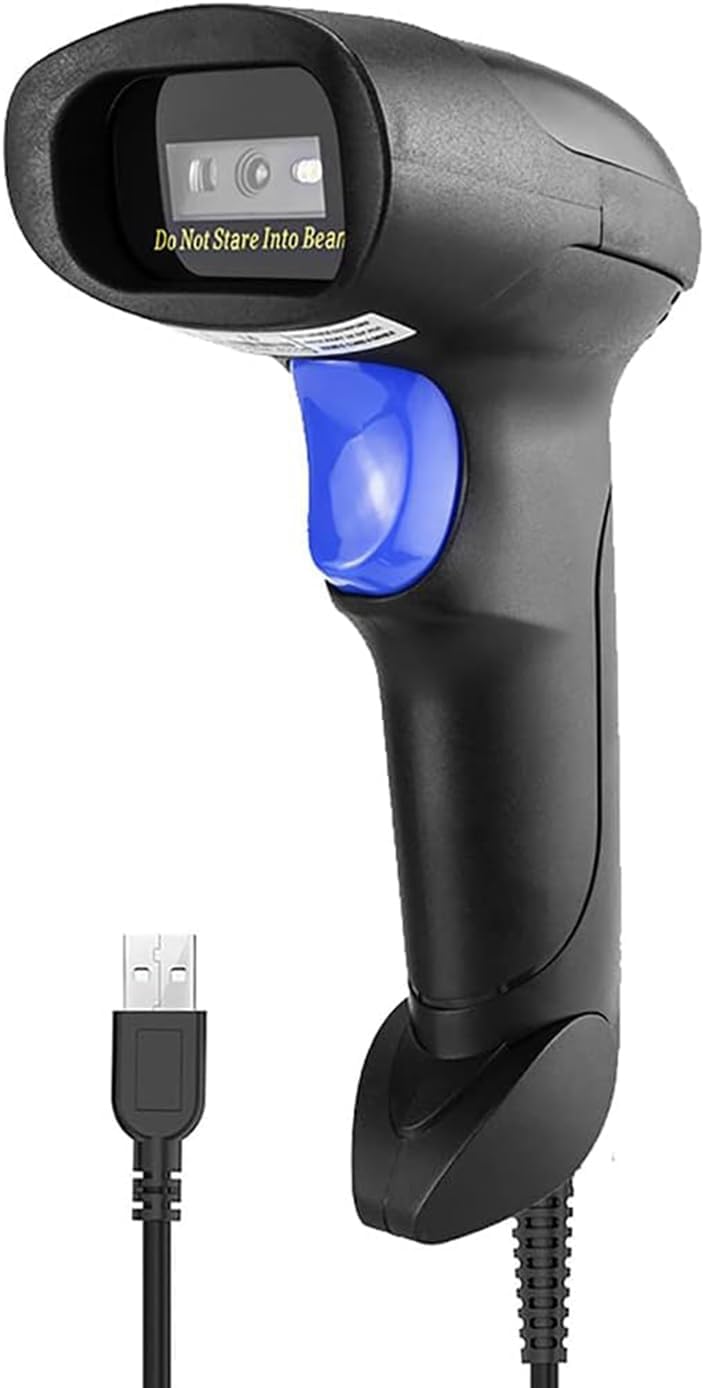 USB 1D Barcode Scanner, Handheld Wired CCD Barcode Reader | Supports Screen Scan UPC Bar Code Reader for Warehouse
