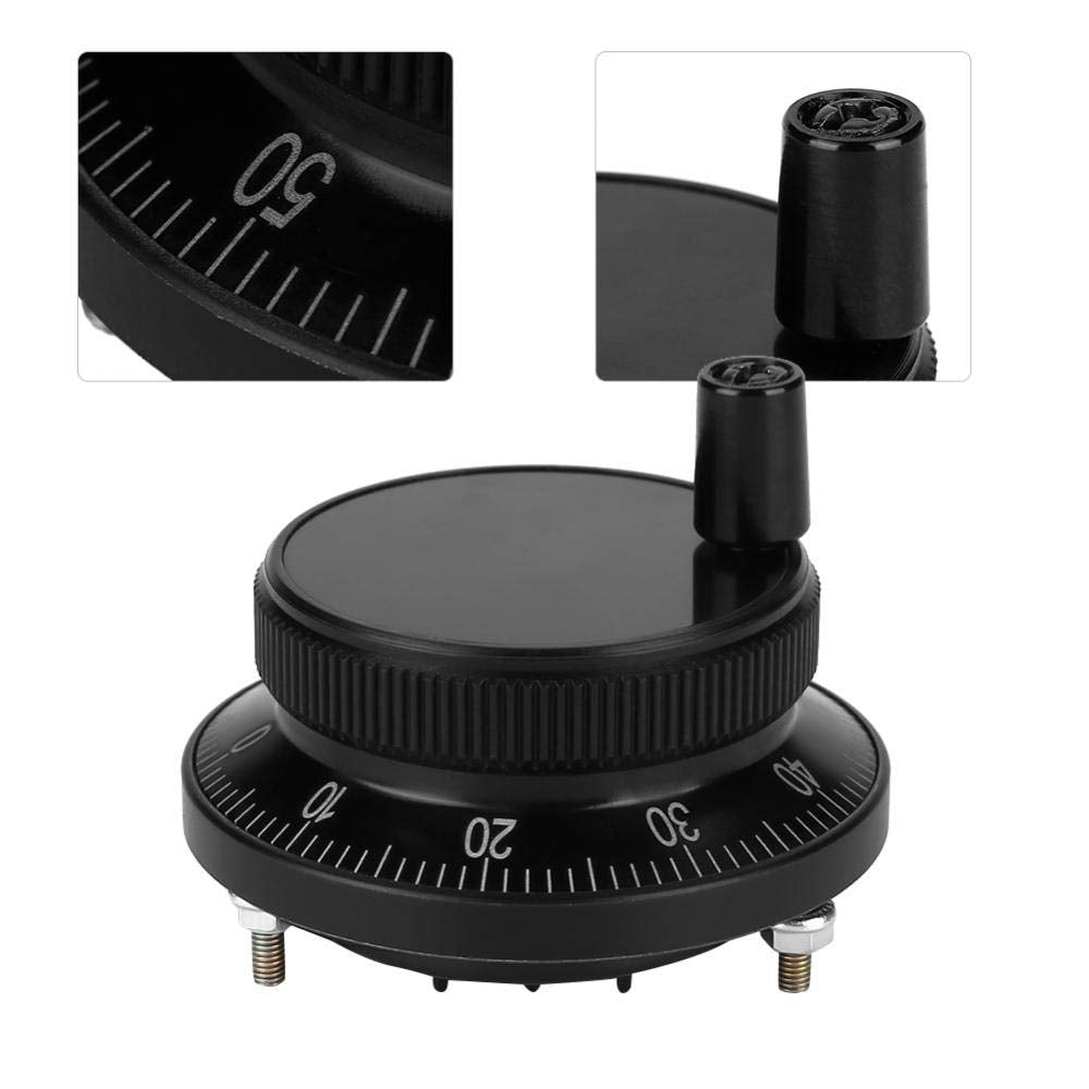 CNC Pulse Encoder Hand Wheel 60MM 6 Terminal Manual Pulse Generator for Milling Machine and CNC Router Control System(black)