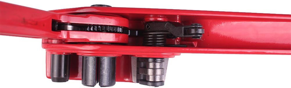 Poly Strapping Tensioner & Cutter Manual Banding Strapping Tools for Polyester Polyproplyn 1/2" - 3/4" Strap Red