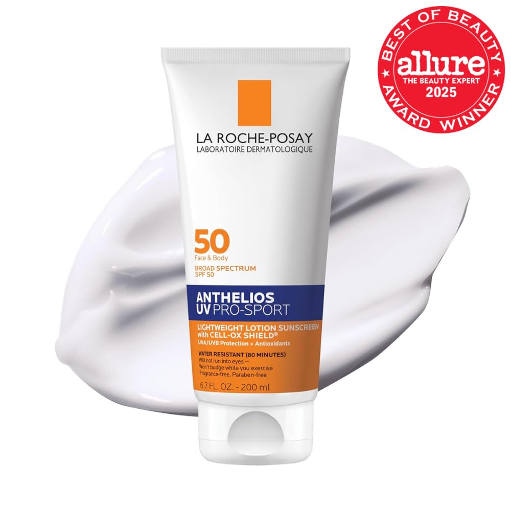 La Roche-Posay Anthelios UV Pro-Sport Sunscreen for Face & Body, Water & Sweat Resistant, Invisible Broad Spectrum