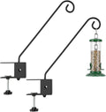 Deck Hook Rail Set of 2, 17 Inch Heavy Duty Deck Hook, 360 Degree Swivel Plant Hanger, Solid Metal Deck Hangers for