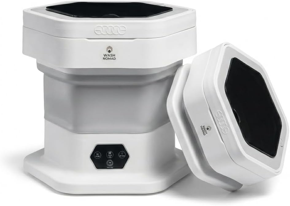 Portable Folding Washing Machine, 12L Mini Washer for Baby Clothes, Underwear, Delicates - Foldable, Quiet