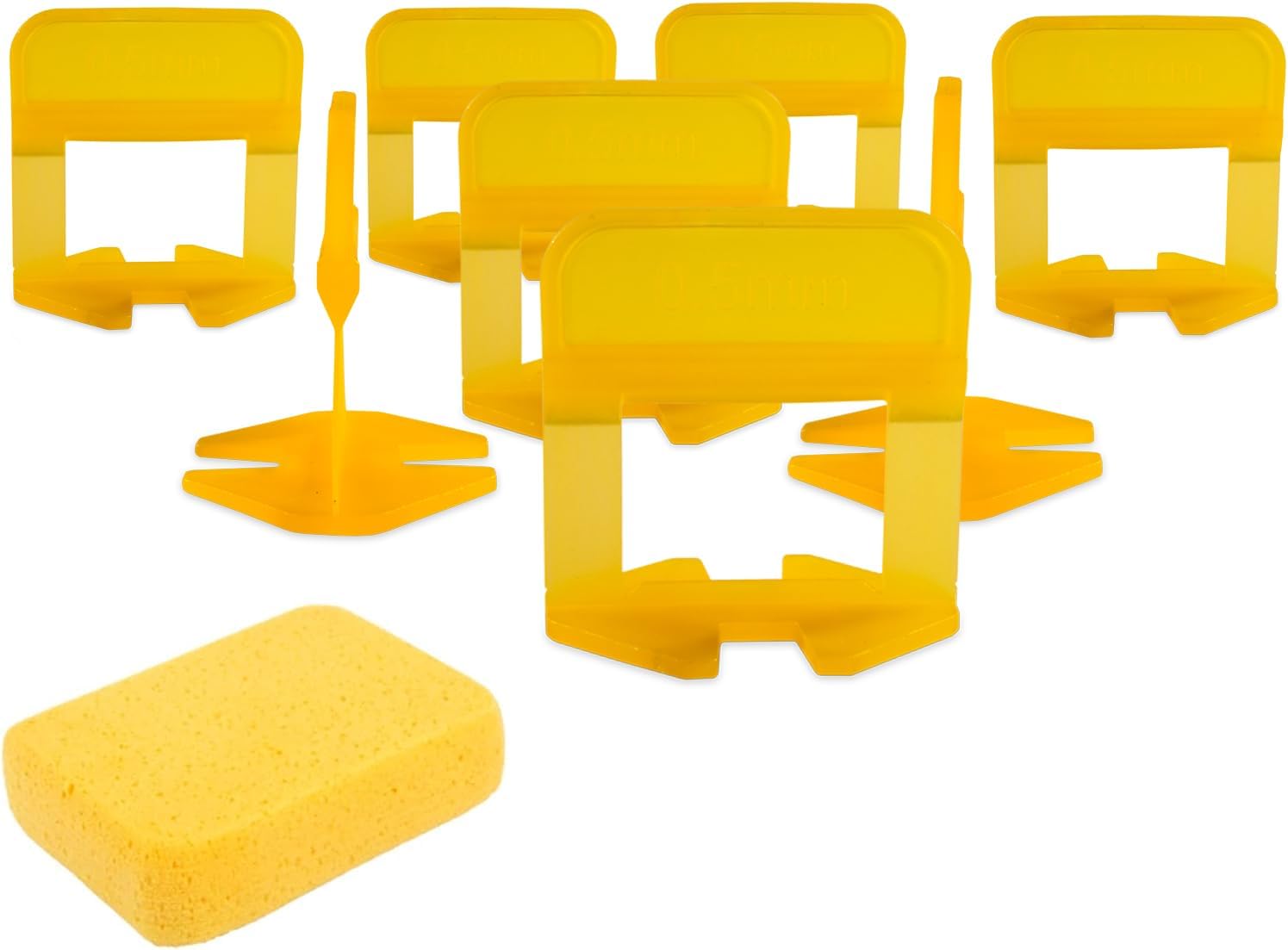 Tile Leveling System – ULTRA-THIN 0.5mm (1/51 Inch) – 2000 Tile Spacers – Compatible with Most Wedges – Thinnest
