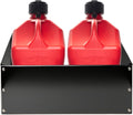 Fuel Jug Holder Rack, Gas Can Mount fits Two 5 Gallon Fuel Containers with Base Dimensions Under 11 Inches, Gas Can