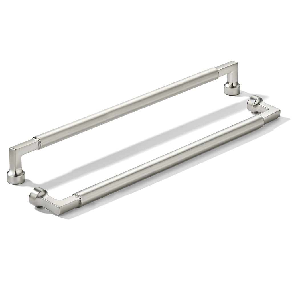2-Pack 12-Inch(305mm) Brushed Nickel Cabinet Pulls,Heavy-Duty Solid Satin Nickel Handles for Kitchen Cabinets