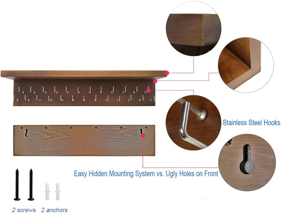Medal Hanger Trophy Shelf Display Sport Awards. Sturdy Medal Holders for Gymnastics Basketball Soccer Honors Wall