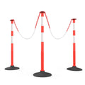 3 Pack 34 Inch Traffic Delineator Posts Cones, Orange