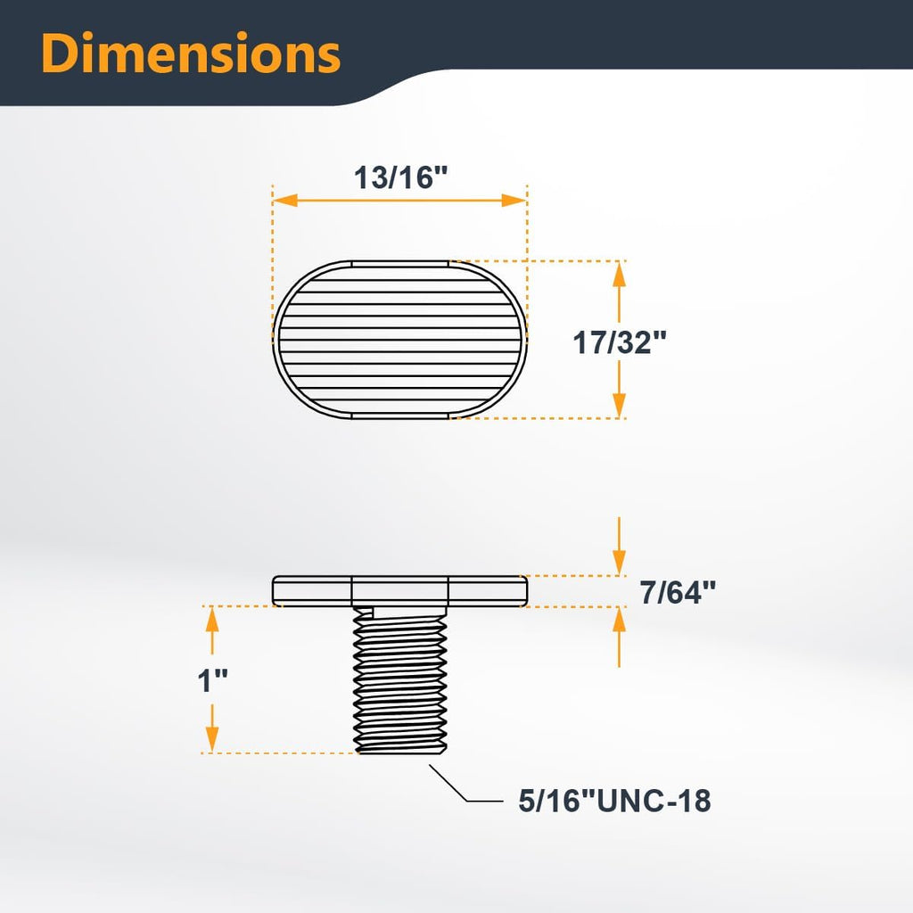 POWERTEC QTB1001 Tee Bolt 5/16-Inch-18, 1-Inch Long, 20-Pack