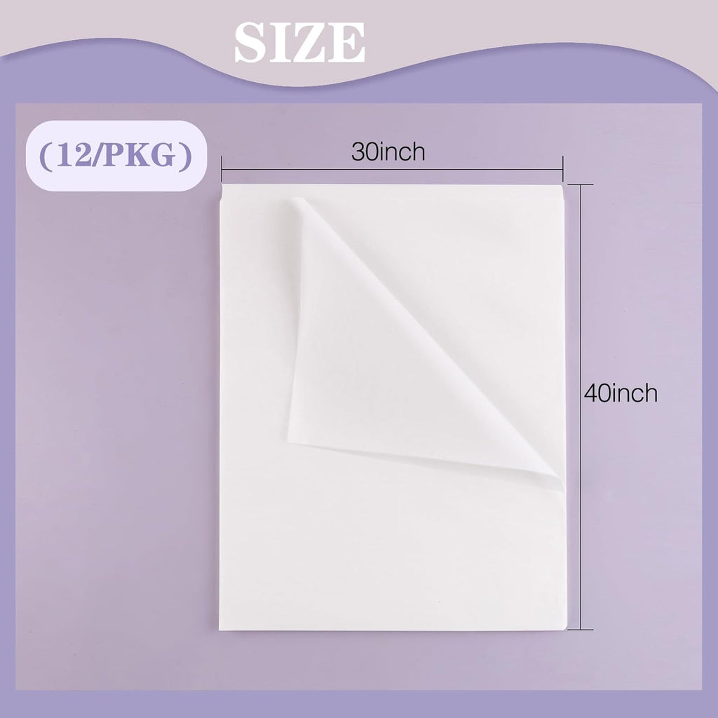 Acid-Free Unbuffered Interleaving Tissue Paper, 30"x40" (Pack of 12)
