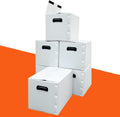 plastic storage bins with lids containers,38qt(15.8"x11.8"x11.8") 6pack,collapsible moving boxes with handles