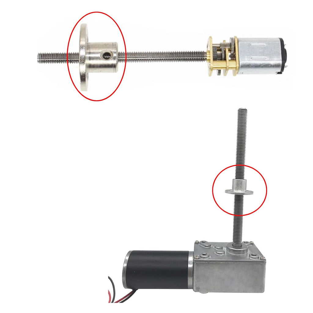 4Pcs M8 Flange Coupling Connector, Threaded Shaft Gear Motor Flange Nut DIY Coupling Screw Guide Shaft Support for The Motor