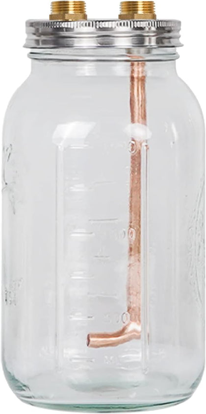 Thumper Keg Kit 64 Oz Half Gallon Wide Mouth Mason Jar for Upgrade Shine Still Alcohol Distiller Whiskey Brandy