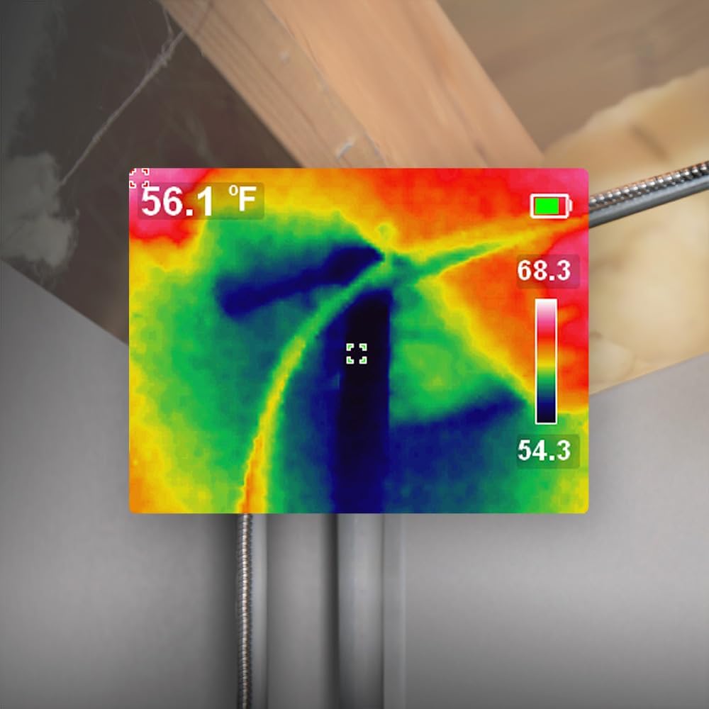 Klein Tools TI250 Rechargeable Thermal Imaging Camera, Camera Displays Over 19,200 Pixels with 3 Color Palettes, High